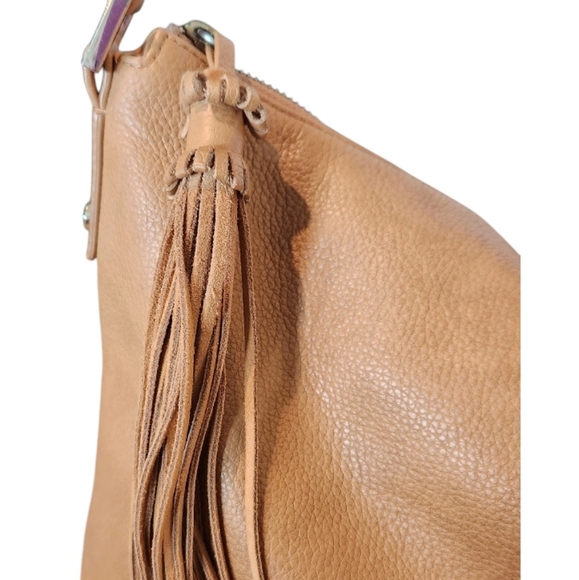 Elaine Turner Tan Leather Hobo Bag